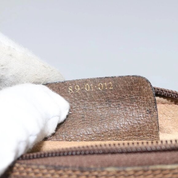 GUCCI GG Supreme Web Sherry Line Clutch Bag PVC Beige 89 01 012 Auth 112453 - Picture 15 of 16